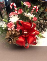 holiday floral basket